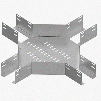 Лоток крестообразный перфорированный КМ 100х50 УХЛ1, горячее цинкование, S1,5