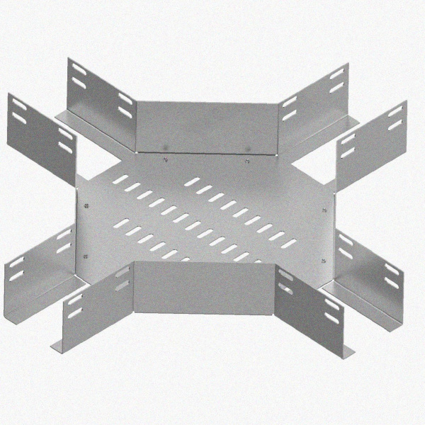 Лоток крестообразный перфорированный КМ 100х50 УХЛ1, горячее цинкование, S1,5