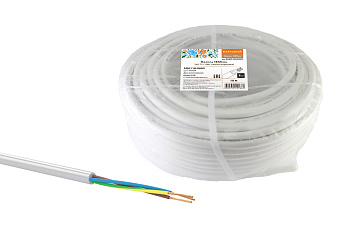 Провод ПВСмб 3х0,75 (10м), белый Народный