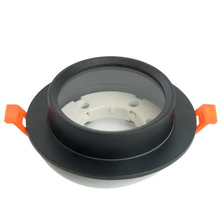 Светильник потолочный встраиваемый, 15W 230V GX53, IP44, черный, круг, без лампы, DL504 Feron