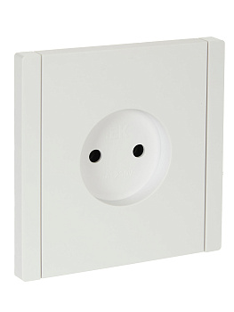 FORTE&PIANO Розетка 1-местная без заземления без защитных шторок винтовое крепление 10А FP218 белый IEK