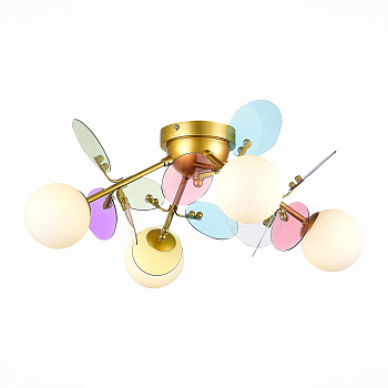 Люстра потолочная Золотистый/Разноцветный G9 4*5Вт SLE2502-202-04 EVOLUCE