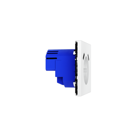 Розетка встраиваемая Voltum S70 с заземлением и защитными шторками, 16А, с USB, A+A, (белый матовый)
