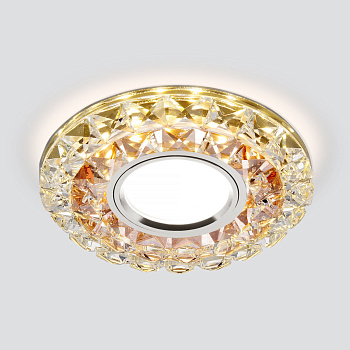 Встраиваемый точечный светильник со св/д подсветкой G5.3 4200К прозрачный, тонированный IP20 (a049335) Elektrostandard