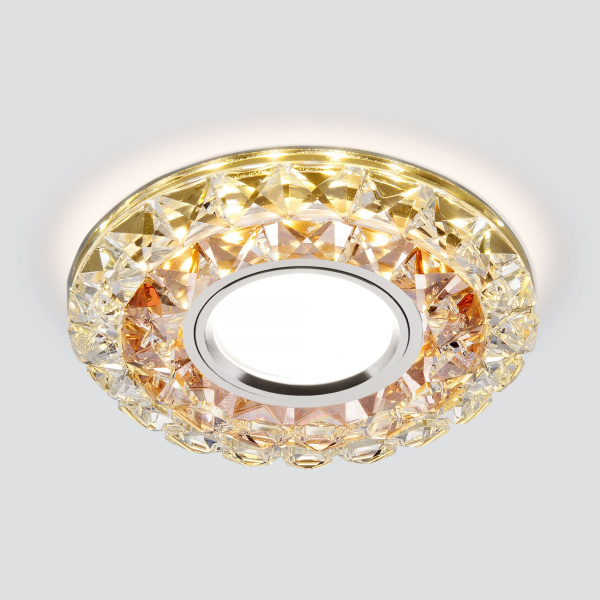 Встраиваемый точечный светильник со св/д подсветкой G5.3 4200К прозрачный, тонированный IP20 (a049335) Elektrostandard