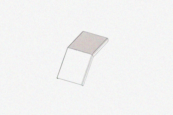 Крышка лотка КЛС 600х65-45 У3 для поворота трассы вниз на 45, окрашенная, S1,5