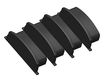 Заглушка GP8210 BK черный 18*4 для накладного гибкого алюминиевого профиля GP1600 (комплект 4шт) Ambrella Light