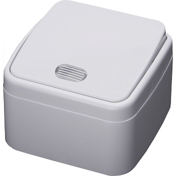 Выключатель 1-клавишный c индикатором STEKKER, PSW10-31-20, открытой установки, 250В, 10А, IP20, серия Basic, белый