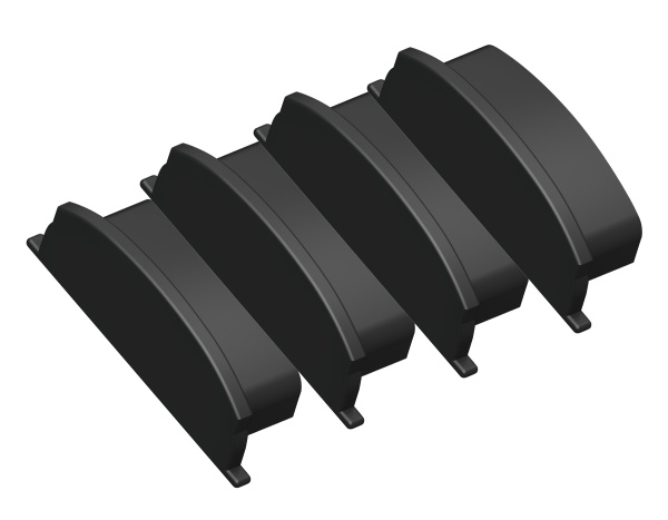 Заглушка GP8210 BK черный 18*4 для накладного гибкого алюминиевого профиля GP1600 (комплект 4шт) Ambrella Light