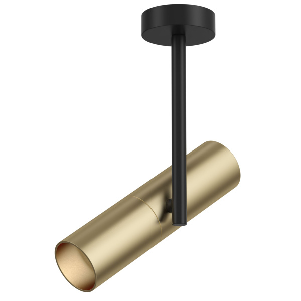Потолочный светильник 1*GU10 50Вт Черный с Золотом IP20 Elti C020CL-01GB Technical