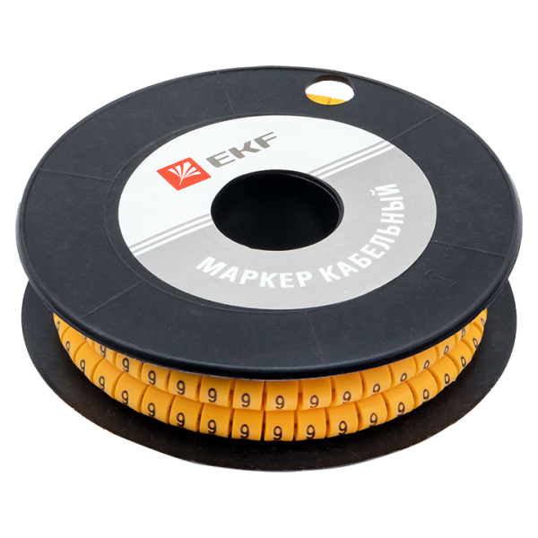Маркер кабельный 6,0 мм2 "9" (350 шт) (ЕС-3) PROxima EKF