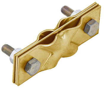 Зажим заземления диагональный полоса/пруток-полоса/пруток латунь IEK