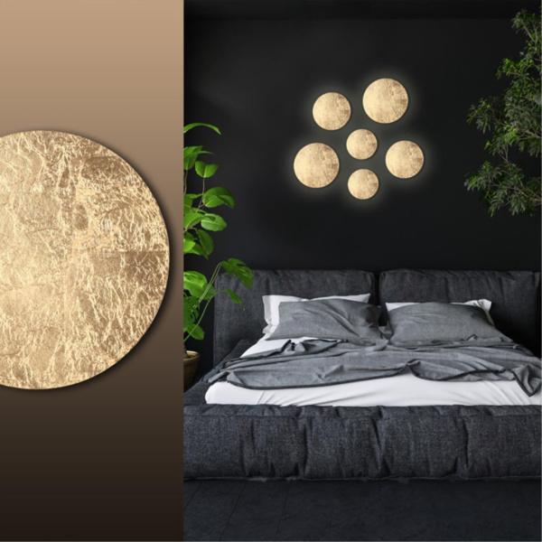 Настен.св-к IP20 LED 3000K 9W 504Лм 220V SOLARIO золот.фольг-ние ODEON LIGHT Настен.св-к IP20 LED 3000K 9W 504Лм 220V SOLARIO золот.фольг-ние ODEON LIGHT