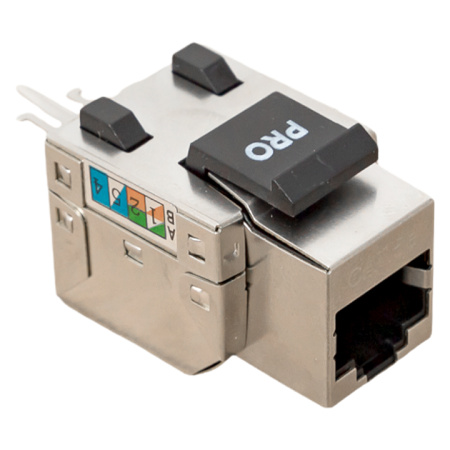Модуль Keystone розеточный TERACOM PRO Cat,5E RJ-45 экранированный FTP 110 IDC 90 градусов EKF