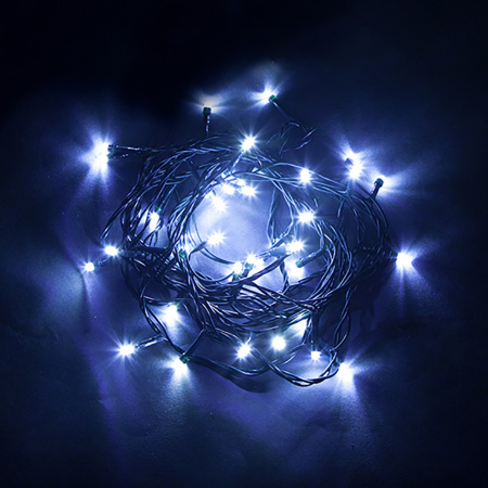 Св/д гирлянда Feron CL02 лин.2м +1.5м 230V синий, с контроллером, зеленый шнур