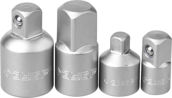 Набор "Мастер": Адаптеры переходные для торцовых головок, 4шт ЗУБР
