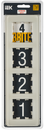 BRITE Рамка 4-мест. РУ-4-2-Бр стекло песчаный RE IEK