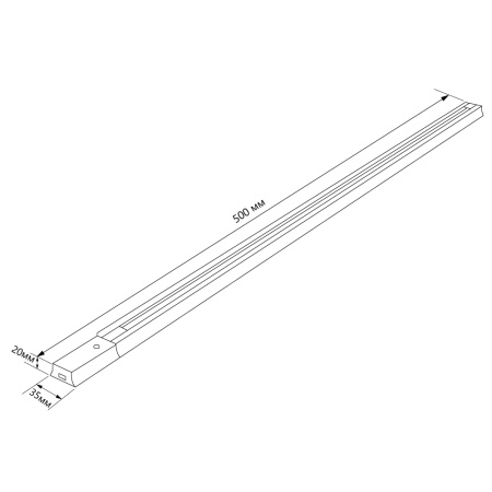 Шинопровод для трековых однофазных св-ков, черный, 2м, CAB1005