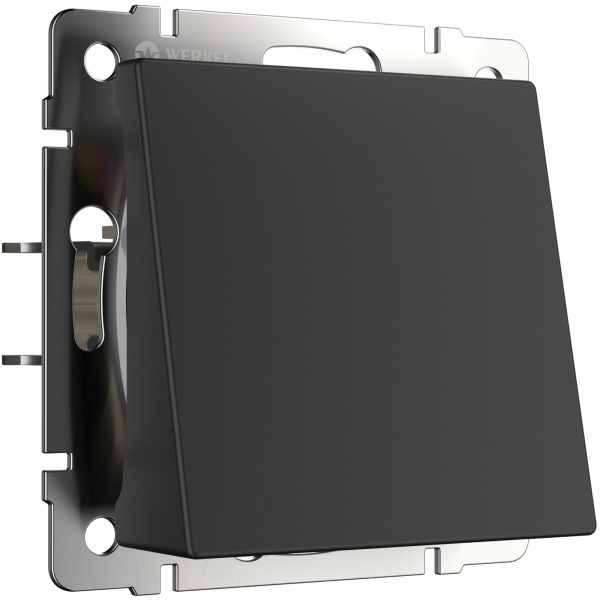 Встраиваемые механизмы Механизм вывод кабеля СУ 1 мест . черный матовый IP20 Werkel