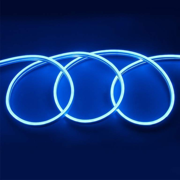 Неон гибкий 12V 9.6W/m IP67 синий (5м, цена за 1м) сеч6х12 General