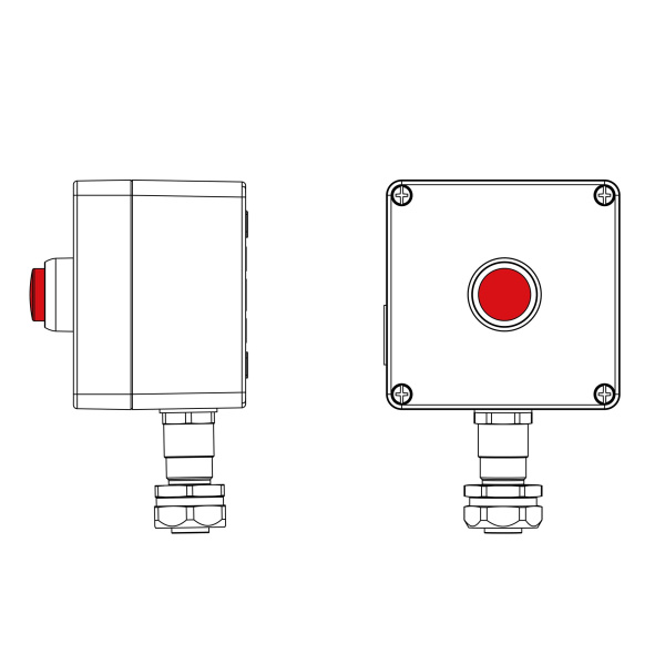 Взрывозащ. пост упр. из алюминия CPE-A-12-(1xLR(250))-1xKAEPM2MHK-20(C)1Ex d e IIC Т5 Gb / Ex tb IIIC T95°C Db IP66 DKC