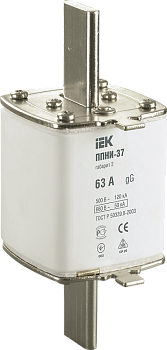 Плавкая вставка предохранителя ППНИ-37 габарит 2 63А IEK