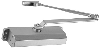 Доводчик дверной для дверей массой до 100 кг, цвет серебро ЗУБР