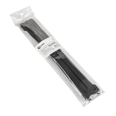 Хомут-липучка 14х310 мм черный (20 шт) PROxima EKF