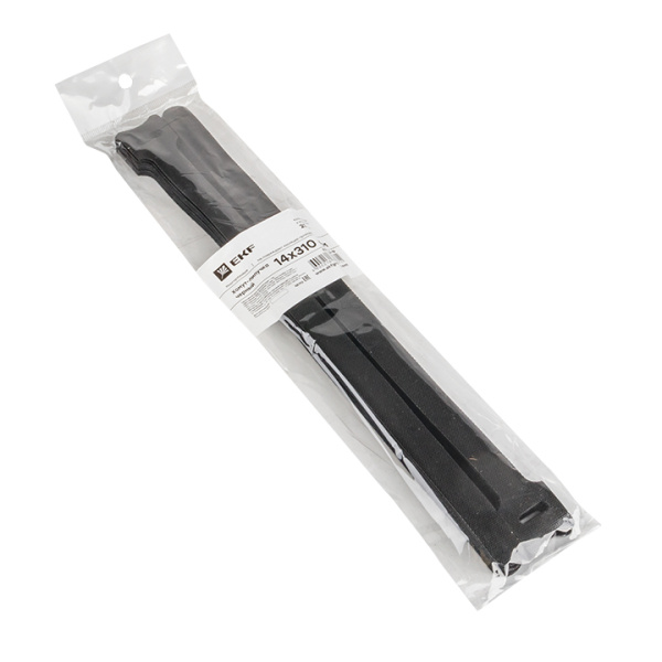 Хомут-липучка 14х310 мм черный (20 шт) PROxima EKF