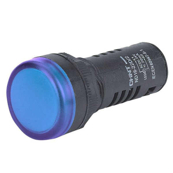 Индикатор ND16-22D/2C синий, встр. резистор, IP65 АС/DC400В (R) CHINT Индикатор ND16-22D/2C синий, встр. резистор, IP65 АС/DC400В (R) CHINT