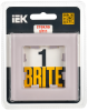BRITE Рамка 1-мест. РУ-1-2-Бр стекло розовый матовый IEK