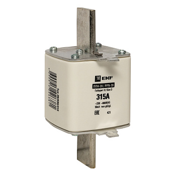 Плавкая вставка ППН-39 630/315А габарит 3 PROxima EKF