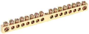 Шина PEN "земля-ноль" 6х9мм 16/1 (16групп/крепеж по центру) IEK