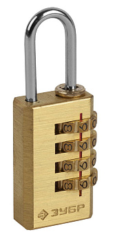 Замок "ЭКСПЕРТ" навесной мини, кодовый, 4 диска ЗУБР