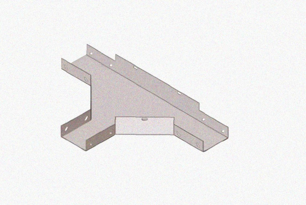 Лоток тройниковый замковый перфорированный ОТЗ 100х100 УТ1,5, горячее цинкование S1,5