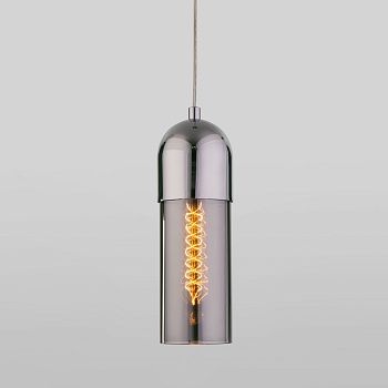 Подвесной светильник с плафоном 1*E27 40Вт хром IP20 (50180/1 дымчатый) Eurosvet