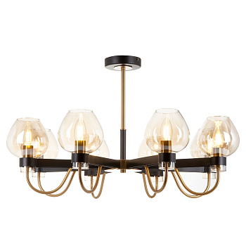 Люстра 8*E14 60Вт Черный IP20 Tara FR5028PL-08B Freya