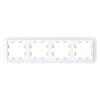 ATLASDESIGN ANTIQUE 4-постовая рамка, универсальная, жемчуг Systeme Electric