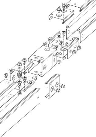 Разворот плоскости глухой левый 50х50 DKC