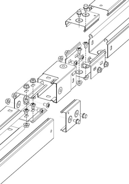 Разворот плоскости глухой левый 50х50, цинк-ламельный DKC Разворот плоскости глухой левый 50х50, цинк-ламельный DKC