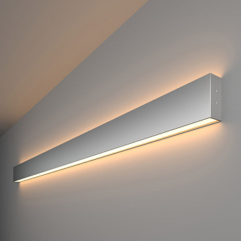 Линейный светодиодный накладной двусторонний светильник 50Вт 3000К серебро матовое IP20 (a041471) Elektrostandard Pro