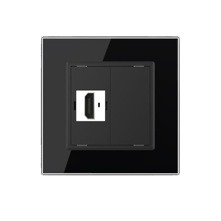 Розетка HDMI Черная Livolo