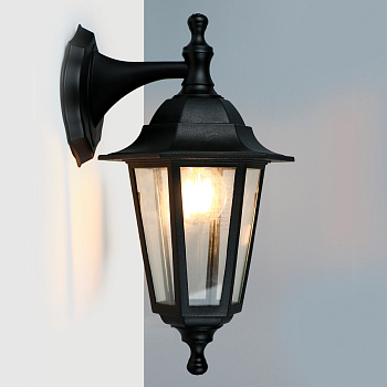 Фасадный светильник GWL-E27-M-IP65 Черный Большой Вниз Пушкинский General