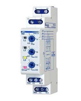Реле напряжения, перекоса и последовательности фаз РНПП-314 Новатек-Электро