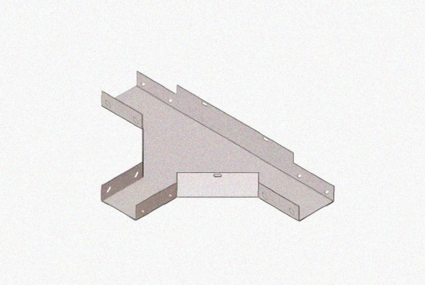 Лоток тройниковый замковый глухой ОТЗГ 150х50 УТ1,5, горячее цинкование, S1,5