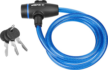 Замок "Профессионал", тросовый, 3 ключа в комплекте, длина троса 1200мм, d 10мм ЗУБР