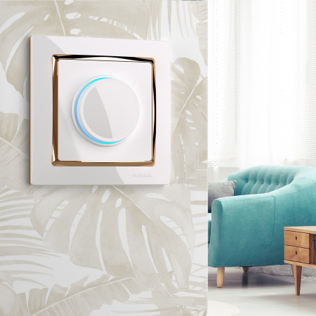 Диммер с подсветкой (белый) СУ IP20 Werkel