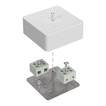 Коробка огнестойкая для кабель-канала 40-0450-FR10.0-4 Е15-Е120 75х75х30 RAL9003 Промрукав (87 шт/уп)