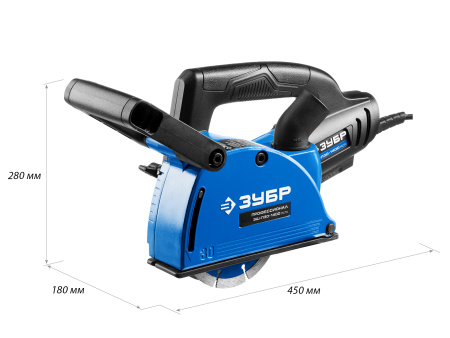 Штроборез (бороздодел) Профессионал, ЗШ-П30-1400 ПСТК, 30 мм, 125 мм диск, 1400 Вт, кейс ЗУБР