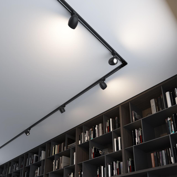 Св-к трековый однофазный IP20 GU10 50W 230V VETERUM черный NOVOTECH